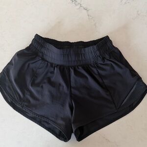 Size 2 Lululemon Black 2 inch Hotty Hot Shorts